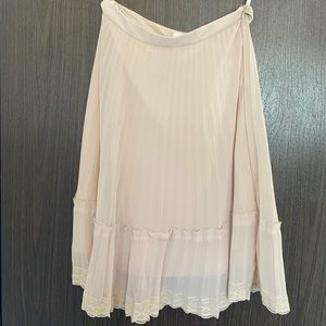 Moiselle Beige Chiffon dress lace details size 0